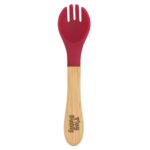 2pc Tiny Dining Red Bamboo Baby Weaning Fork and Spoon Set Toddler Feeding - Image 7
