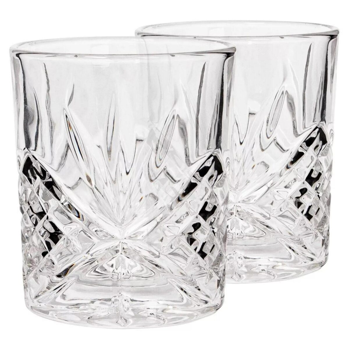 2x 310ml Classic Whisky Glasses Bar Glass Scotch Drinking Glassware Tumblers Set - Image 1