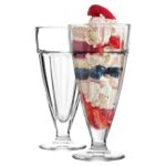 2x 350ml Ice Cream Sundae Glasses Milkshake Soda US Diner Style Dessert Bowls