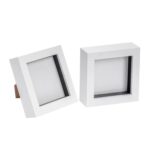 2x 3D Box Photo Frames Standing Hanging Craft Shadow Picture Frame 4 x 4 White