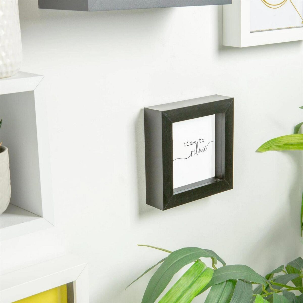 2x 3D Box Photo Frames Standing Hanging Craft Shadow Picture Frame 4 x 4  Black - Image 6