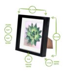 2x 3D Box Photo Frames Picture Display 8 x 8 with 6 x 6 Mount Grey/White - Image 4
