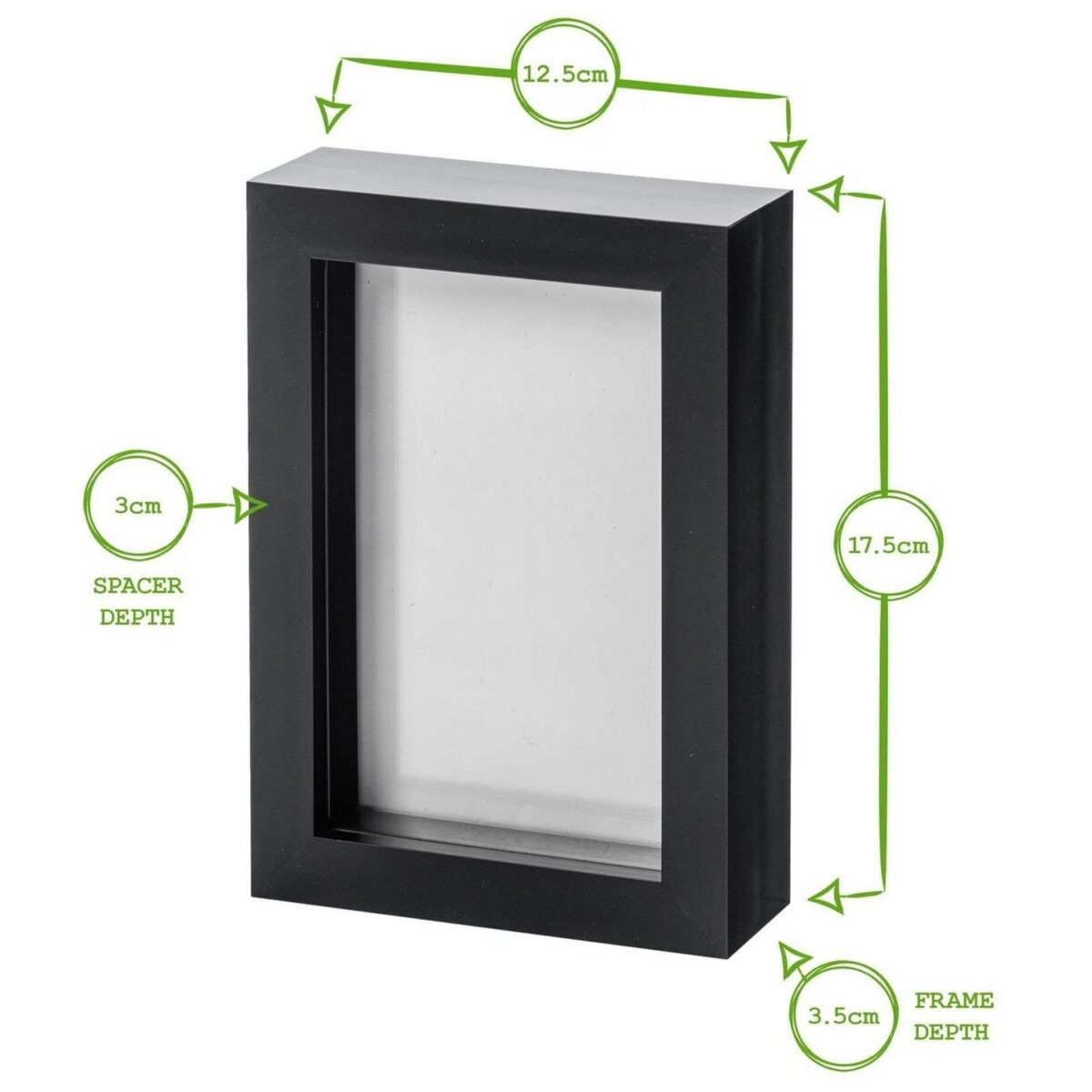 2x 3D Box Photo Frames Standing Hanging Picture Frames 4 x 6  Dark Wood - Image 4