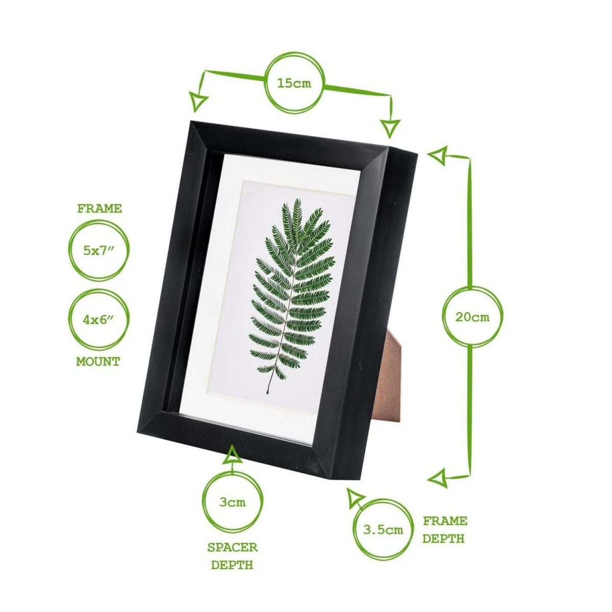 2x 3D Box Photo Frames Picture Display 5 x 7  with 4 x 6  Mount Grey/Grey - Image 4