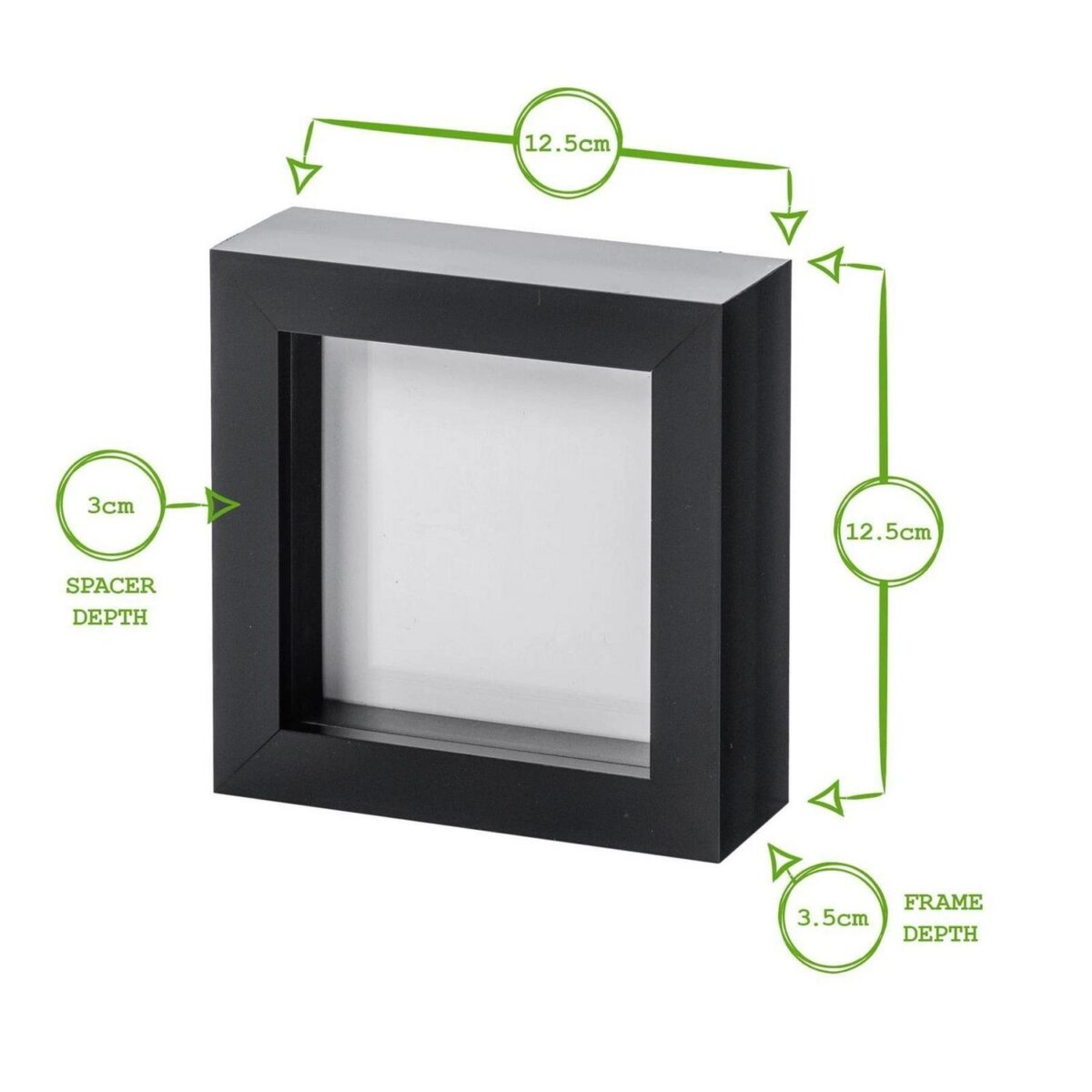 2x 3D Box Photo Frames Standing Hanging Craft Shadow Picture Frame 4 x 4  Black - Image 4