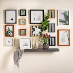 2x 3D Box Photo Frames Picture Display 8 x 8 with 6 x 6 Mount Dark Wood/White - Image 6