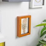 2x 3D Box Photo Frames Standing Hanging Picture Frames 4 x 6 Dark Wood - Image 6