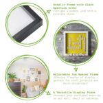 2x 3D Box Photo Frames Picture Display 5 x 7 with 4 x 6 Mount Grey/Grey - Image 2