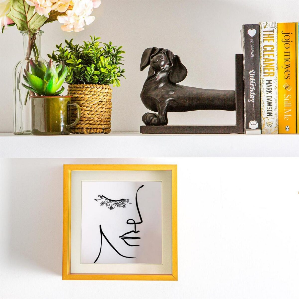 2x 3D Deep Box Photo Frames 8 x 8  with 6 x 6  Mount Light Wood/Ivory - Image 5