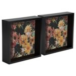 2x 3D Deep Box Photo Frames Standing Hanging Craft Picture Frames 8 x 8 Black