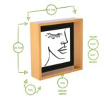 2x 3D Deep Box Photo Frames 8 x 8 with 6 x 6 Mount Light Wood/Ivory - Image 4