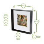 2x 3D Deep Box Photo Frames Display 10 x 10 with 6 x 6 Mount White/White - Image 4