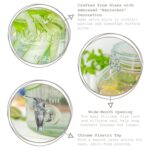 2x 8.7L Glass Drinks Dispensers with Tap and Black Bucket Stand Cold Water Jug - Image 2