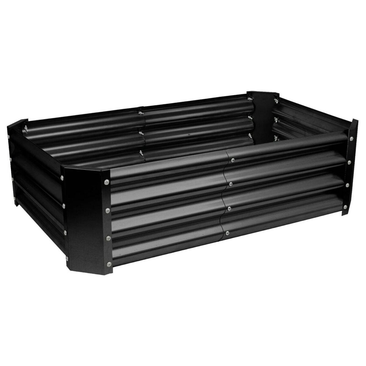 2x Anthracite 120cm x 60cm Rectangle Galvanised Steel Raised Garden Beds Planter - Image 6