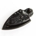 2x Arrowhead Escutcheon Plate with Cover Cast Iron Antique W30mm x H55mm Black - Image 2