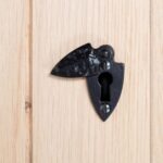 2x Arrowhead Escutcheon Plate with Cover Cast Iron Antique W30mm x H55mm Black - Image 6