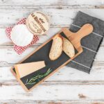 2x Bamboo Slate Serving Paddles Rustic Dining Table Setting 44.5 x 14.5cm Grey - Image 5