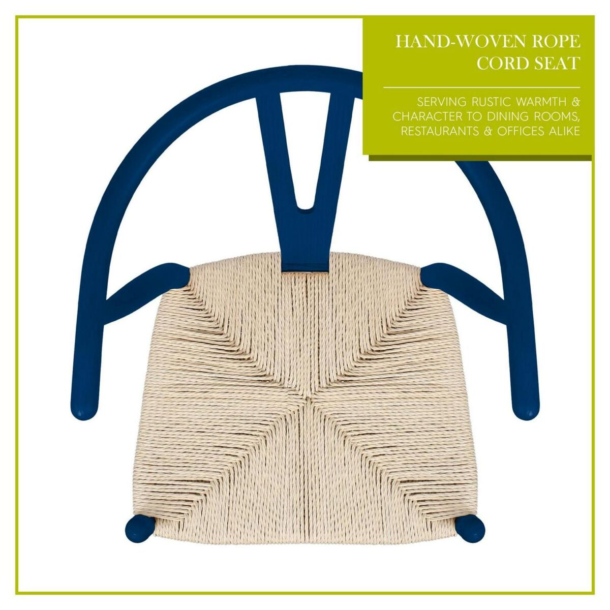 2x Beech Wooden Wishbone Dining Chairs Natural/Natural Mid-Century Modern Seat - Image 4