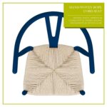 2x Beech Wooden Wishbone Dining Chairs Natural/Natural Mid-Century Modern Seat - Image 4