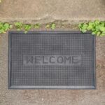 2x Black Welcome 60cm x 40cm Heavy Duty Rubber Dirt Trapper Door Mat Non-Slip - Image 6