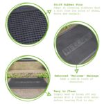 2x Black Welcome 60cm x 40cm Heavy Duty Rubber Dirt Trapper Door Mat Non-Slip - Image 2