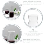 2x Brocca Glass Carafes and Silicone Lids Decanter Water Iced Tea 700ml Clear - Image 2