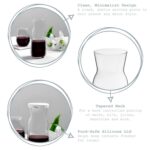 2x Brocca Glass Carafes and Silicone Lids Decanter Water Iced Tea 1.2 Litre Clear - Image 2