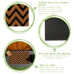 2x Coir Door Mats Coconut Indoor Outdoor Welcome Mats 60 x 40cm Zig Zag - Image 2