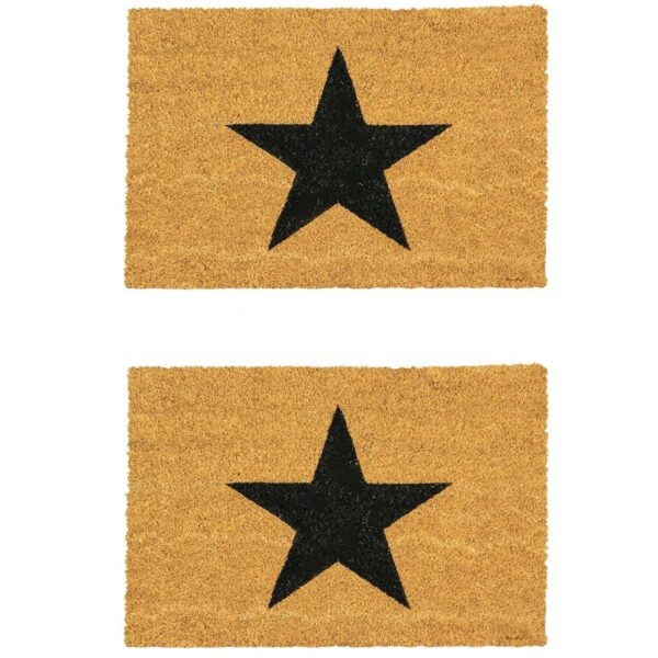 2x Coir Door Mats Na 483bad316cf153a030e2f50c84d8fc9a