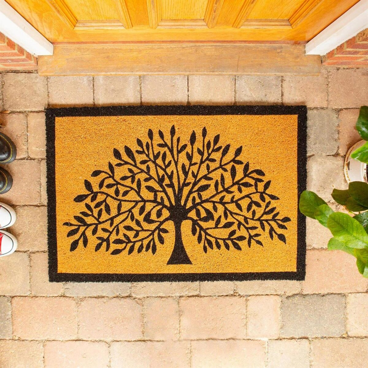 2x Coir Door Mats Natural Coconut Indoor Outdoor Welcome 90 x 60cm Tree of Life - Image 6