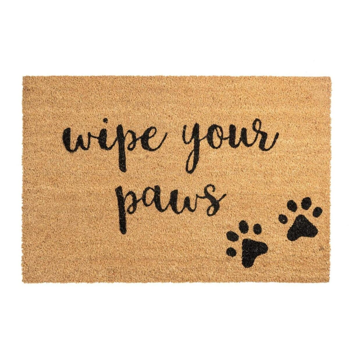 2x Coir Door Mats Natural Coconut Indoor Outdoor Welcome Mats 90 x 60cm Paws - Image 4