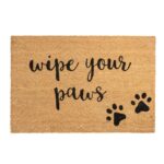 2x Coir Door Mats Natural Coconut Indoor Outdoor Welcome Mats 90 x 60cm Paws - Image 4
