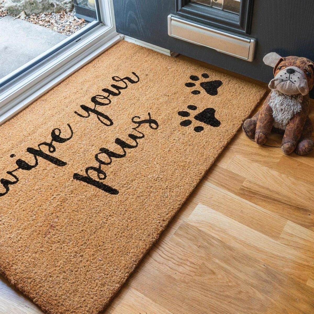 2x Coir Door Mats Natural Coconut Indoor Outdoor Welcome Mats 90 x 60cm Paws - Image 6