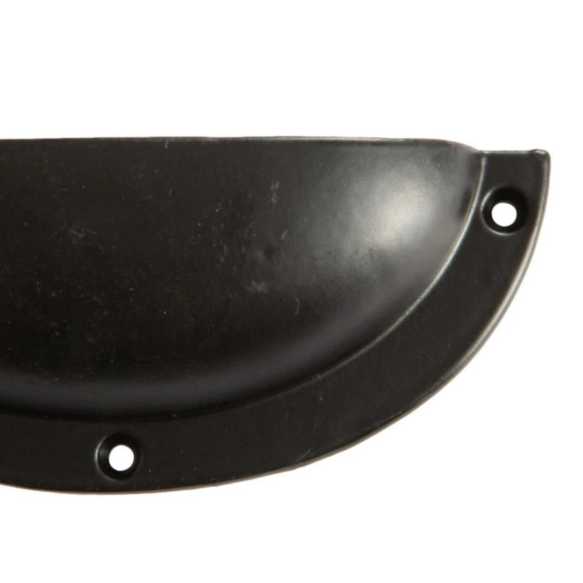 2x Curved Cabinet Cup Handle Cast Iron Cupboard Handles 130mm x 50mm Black - Image 3