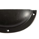 2x Curved Cabinet Cup Handle Cast Iron Cupboard Handles 130mm x 50mm Black - Image 3