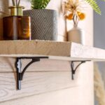 2x Curved Iron Shelf Bracket Cast Antique Vintage Wall Brackets D100mm Black - Image 6