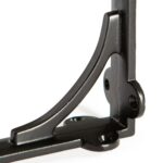 2x Curved Iron Shelf Bracket Cast Antique Vintage Wall Brackets D100mm Black - Image 2