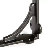 2x Curved Iron Shelf Bracket Cast Antique Vintage Wall Brackets D100mm Black - Image 2