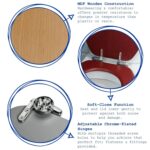 2x Dark Oak Soft Close Wooden Toilet Seats Oval Shape Bathroom WC Top Fittings - Image 2