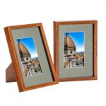 2x Dark Wood A4 (8 x 12 ) 3D Shadow Box Frames with Grey A5 Mount Deep Display