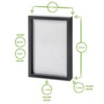 2x Dark Wood A4 (8 x 12 ) 3D Shadow Box Frames with Grey A5 Mount Deep Display - Image 4