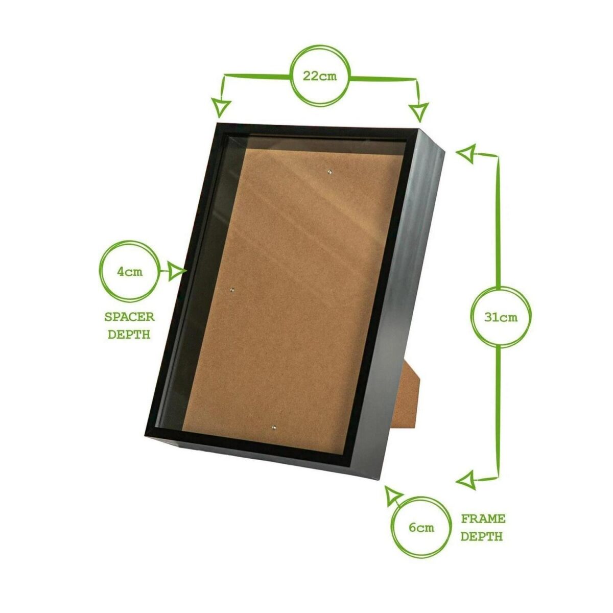 2x Deep Box Photo Frames 3D Shadow Picture Standing Hanging A4 (8 x 12 ) Grey - Image 4