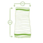 2x Deluxe Cotton Turkish Bath Towels Beach Sauna Hammam Blanket 157 x 87cm Navy - Image 3