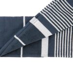 2x Deluxe Cotton Turkish Bath Towels Beach Sauna Hammam Blanket 157 x 87cm Navy - Image 4