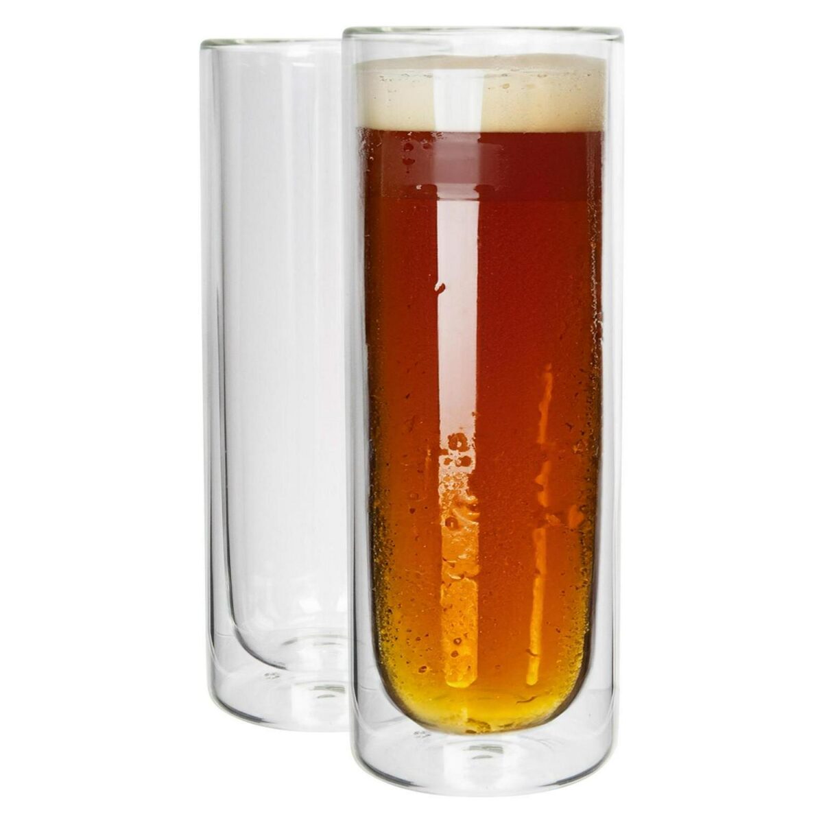 2x Double Wall Insulated Glass Coffee Cup Thermal Highball Drinking Glass 330ml - Image 2