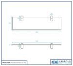 2x Floating Glass Bathroom Shelves 50cm Clear/Gold Shower Storage Wall Rack - Image 6