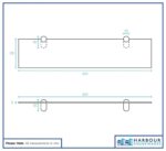 2x Floating Glass Bathroom Shelves 60cm Clear/Black Shower Storage Wall Rack - Image 6