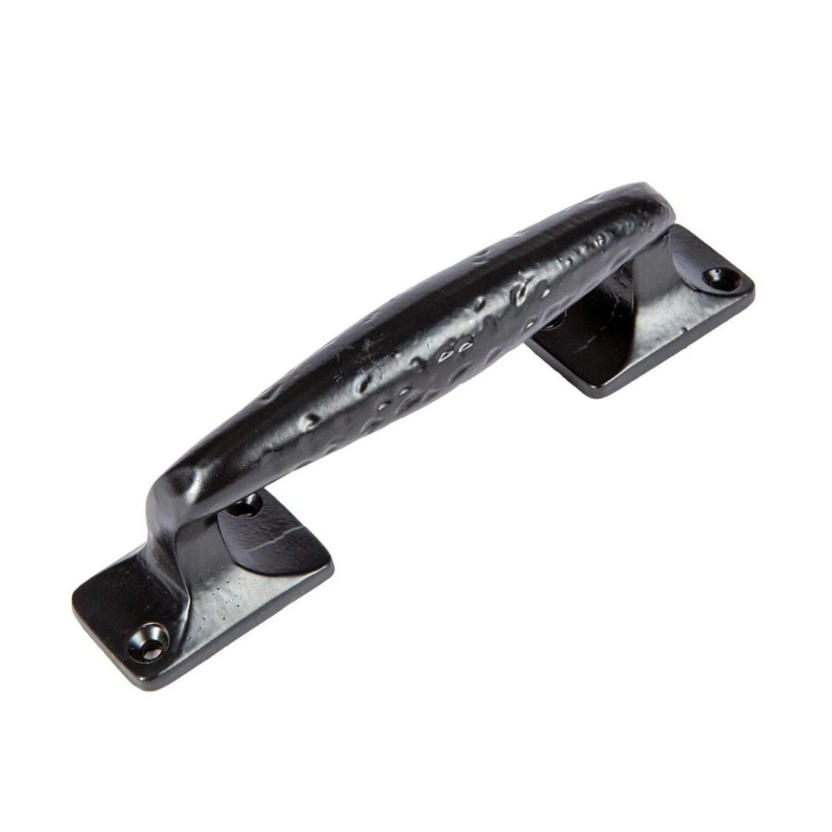 2x Forged Barn Door Handle Cast Iron Antique Cupboard Drawer Pull H150mm Black - Image 4