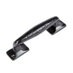 2x Forged Barn Door Handle Cast Iron Antique Cupboard Drawer Pull H150mm Black - Image 4