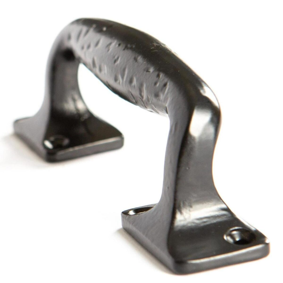 2x Forged Barn Door Handle Cast Iron Antique Cupboard Drawer Pull H150mm Black - Image 2